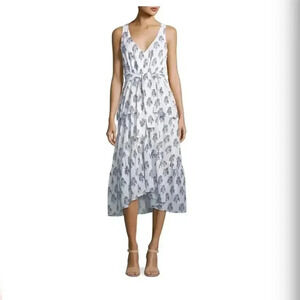 A.L.C.
Judd V-Neck Sleeveless Belted Tiered Cotton Dress